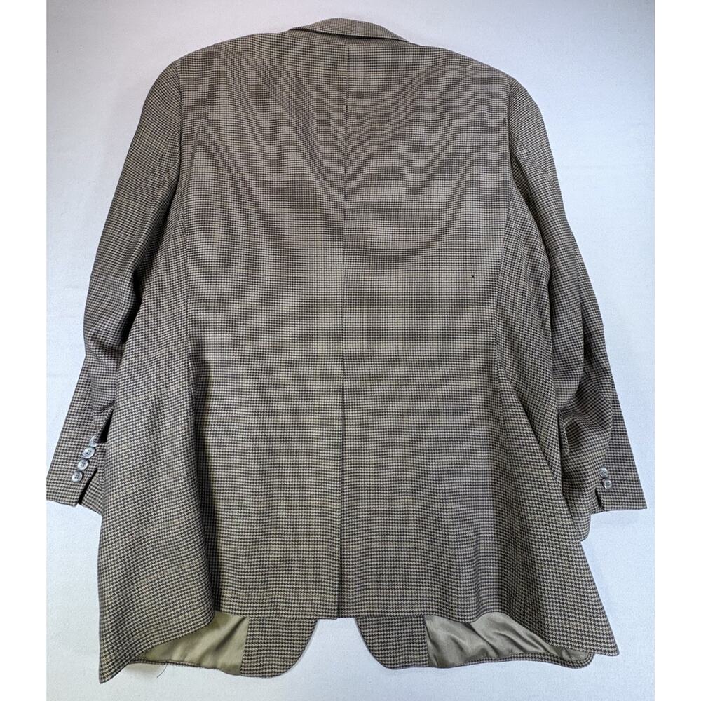 Jos A Bank Executive Collection Blazer Houndstooth Single Vent Flaws Size 46L - Picture 2 of 13
